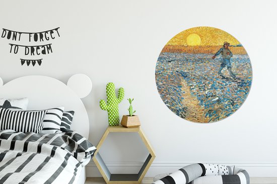 Wall Circle - Wall Circle - Le Semeur - Peinture de Vincent van Gogh - Aluminium - Dibond - ⌀ 90 cm - Intérieur et Extérieur