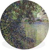 WallCircle - Wandcirkel - Muurcirkel - Watermill at Limetz - Schilderij van Claude Monet - Aluminium - Dibond - ⌀ 30 cm - Binnen en Buiten