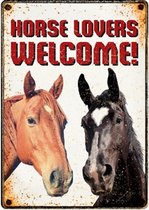 Plenty gifts waakbord blik horse lovers welcome