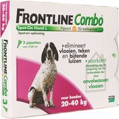 Frontline Combo - L: van 20 tot 40 kg - Anti vlooienmiddel en tekenmiddel - Hond - 3 pipetten