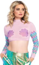 Mermaid mesh crop top