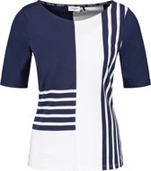 GERRY WEBER Dames Shirt met gepatchte look, organic cotton