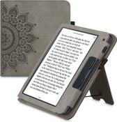 kwmobile flip cover geschikt voor Kobo Libra 2 - Book case met magnetische sluiting - Hoes voor e-reader in grijs