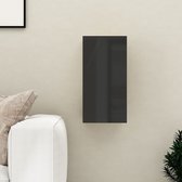 Decoways - Tv-meubel 30,5x30x60 cm spaanplaat hoogglans zwart
