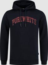 Purewhite -  Heren Slim Fit   Hoodie  - Blauw - Maat S