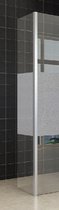 Klea Pary Douche Zijwand Met Hoekprofiel 350x2000mm Antikalk 10mm Veiligheidsglas Half Mat