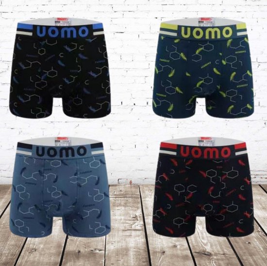 Crazy Man heren boxershorts katoen print 4-pak -Merkloos-XXL-Boxershorts