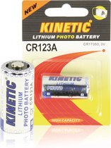 Kinetic Cr123a Cr123 Lithium Foto Batterij 3 V 1200 Mah 1-blister