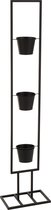 Bloempothouder | metaal | zwart | 30x20x (h)130 cm