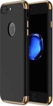 3 in 1 luxe zwarte telefoonhoesje voor iPhone 8 plus Ultradunne TPU beschermhoes