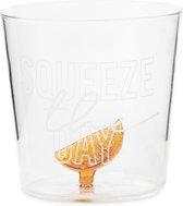 Riviera Maison Water Glazen - Squeeze The Day - Drinkglazen - Transparant - 1 Stuks