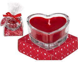 Kaars In Hartvorm - cadeau verpakking - with love