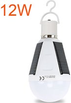 Piloon Oplaadbare LED Lamp - Gloeilamp Zonne Energie - Kampeerlamp - Solar Licht Vissen - Ophanghaak - Noodlamp - Buitenlamp - Compact