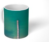Mok - Vogelperspectief op een houten dok - 350 ML - Beker - Uitdeelcadeautjes