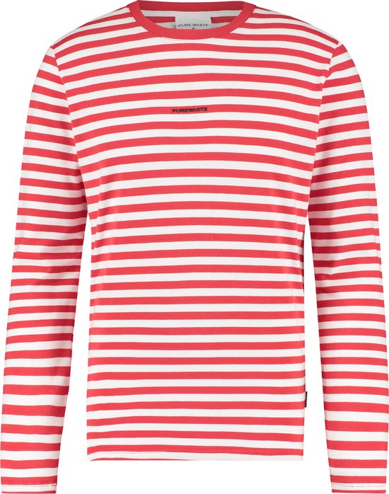 Zus aanvaarden val Purewhite - Heren Slim Fit T-shirt - Rood - Maat XL | bol.com
