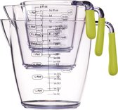 Colourworks - Maatbekerset - 3-delig - 200/400/900 Ml - Acryl Groen