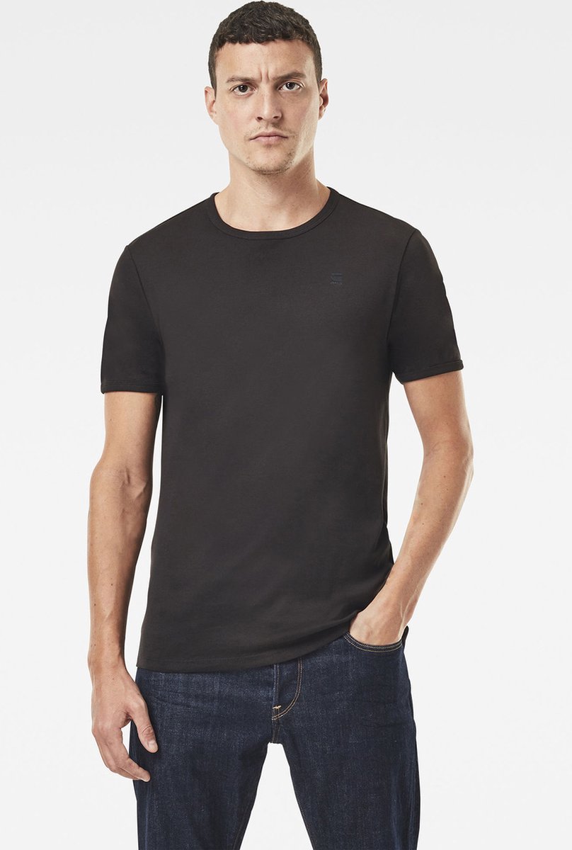 G-Star RAW T-shirt Basic 2 Pack Mannen Zwart