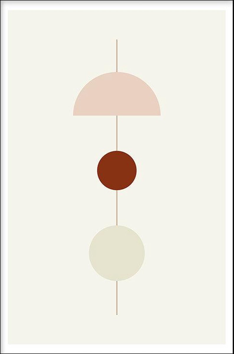 Walljar - Abstract Eclipse - Muurdecoratie - Poster