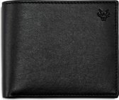 Watson & Wolfe - VEGAN RFID bifold wallet- heren - black + red lining
