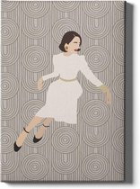 Sitting Woman - Walljar - Wanddecoratie - Schilderij - Canvas