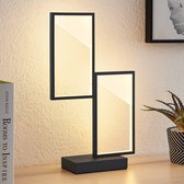 Lindby - LED tafellamp- met dimmer - 2 lichts - staal, siliconen, kunststof - H: 45.8 cm - zandgrijs - Inclusief lichtbronnen