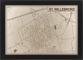 Houten stadskaart van St. Willebrord