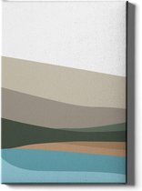 Walljar - Hills I - Muurdecoratie - Canvas schilderij