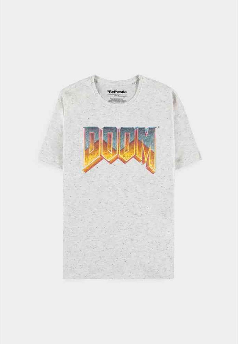 Doom Heren Tshirt -S- Logo Grijs