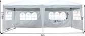 Sunny Partytent paviljoen tuintent incl. 4 zijdelen wit 300 x 600 cm