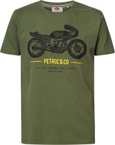 Petrol Industries - Heren Artwork T-shirt - Groen - Maat S
