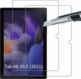 Screenprotector Geschikt voor Samsung Galaxy Tab A8 screenprotector - Screenprotector Geschikt voor Samsung Galaxy Tab A8 2021 tempered glass - tablet screenprotector - 2 stuks