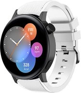 Siliconen Smartwatch bandje - Geschikt voor  Huawei Watch GT 3 42mm siliconen bandje - wit - 42mm - Strap-it Horlogeband / Polsband / Armband