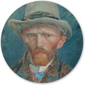 Wandcirkel Zelfportret Van Gogh - 120 cm - Forex - Schilderij Oude Meesters