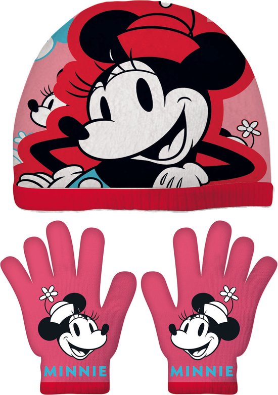Arditex Winterset Minnie Mouse 51-54 Cm Polyester Rood 2-delig
