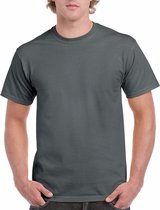 Antraciet grijs katoenen shirt voor volwassenen S (36/48)