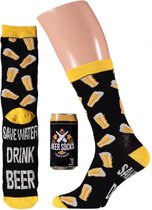 Bier sokken giftbox assorti geel 42/47