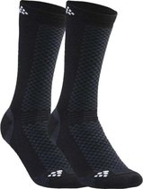 Craft Warm Mid 2-pack Sock - Zwart - maat 46-48