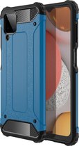 Samsung Galaxy A12 Hoesje - Mobigear - Outdoor Serie - Hard Kunststof Backcover - Blauw - Hoesje Geschikt Voor Samsung Galaxy A12