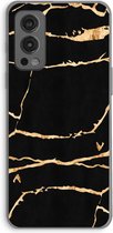 CaseCompany® - OnePlus Nord 2 5G hoesje - Gouden marmer - Soft Case / Cover - Bescherming aan alle Kanten - Zijkanten Transparant - Bescherming Over de Schermrand - Back Cover