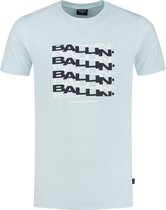 Ballin Amsterdam -  Heren Slim Fit   T-shirt  - Blauw - Maat XL