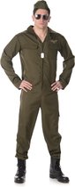 Karnival Costumes 3-Delig Verkleedpak Legerpiloot Heren Carnavalskleding Heren Verkleedkleren Volwassenen Carnaval - Polyester - Groen - Maat S - 3-Delig Flying Suit/Hoed/Bril