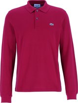 Lacoste Classic Fit polo lange mouw - bordeaux rood -  Maat: XL