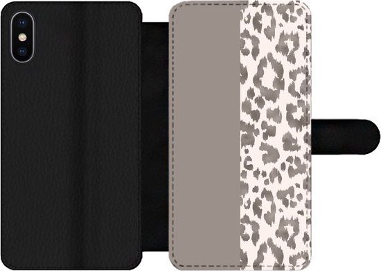 iPhone X Wallet Case bookcase phone case - Fourrure - Animaux - Design - Avec poches - Etui portefeuille avec fermeture magnétique