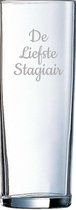 Gegraveerde longdrinkglas 31cl De Liefste Stagiair
