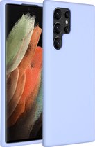 Accezz Liquid Silicone Backcover Samsung Galaxy S22 Ultra hoesje - Paars