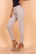 Broek Onado normale taille slim push-up taupe