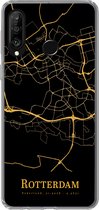 Geschikt voor Huawei P30 Lite hoesje - Rotterdam - Kaart - Gold - Siliconen Telefoonhoesje