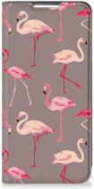 Stand Case Geschikt voor Samsung Galaxy S22 Plus Hoesje met naam Flamingo