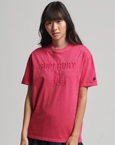 Superdry Dames tshirt Code Logo Garment Dye T-shirt met losse pasvorm