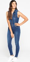 LOLALIZA Denim jumpsuit - Donker Blauw - Maat 44